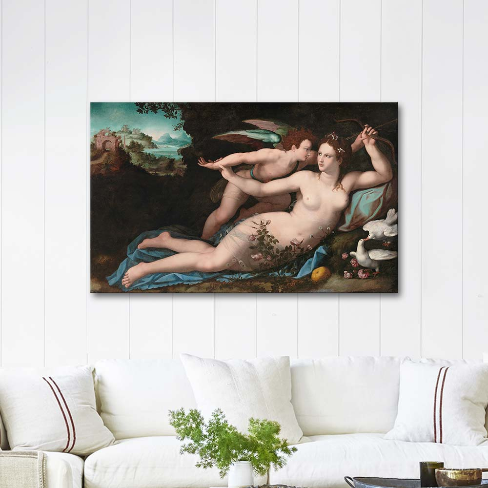 Alessandro Allori Venus Disarming Cupid Art Print