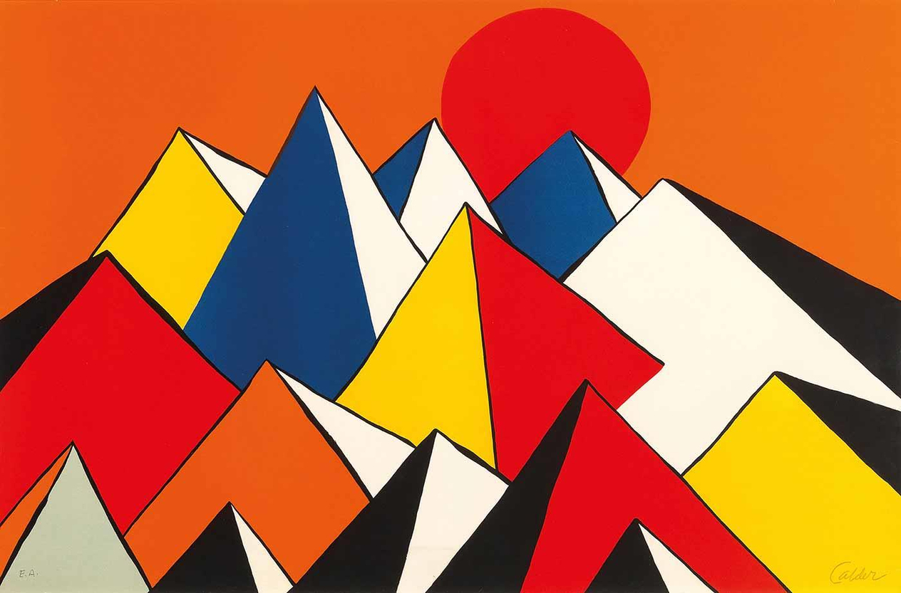 Pyramids and Sunset by Alexander Calder