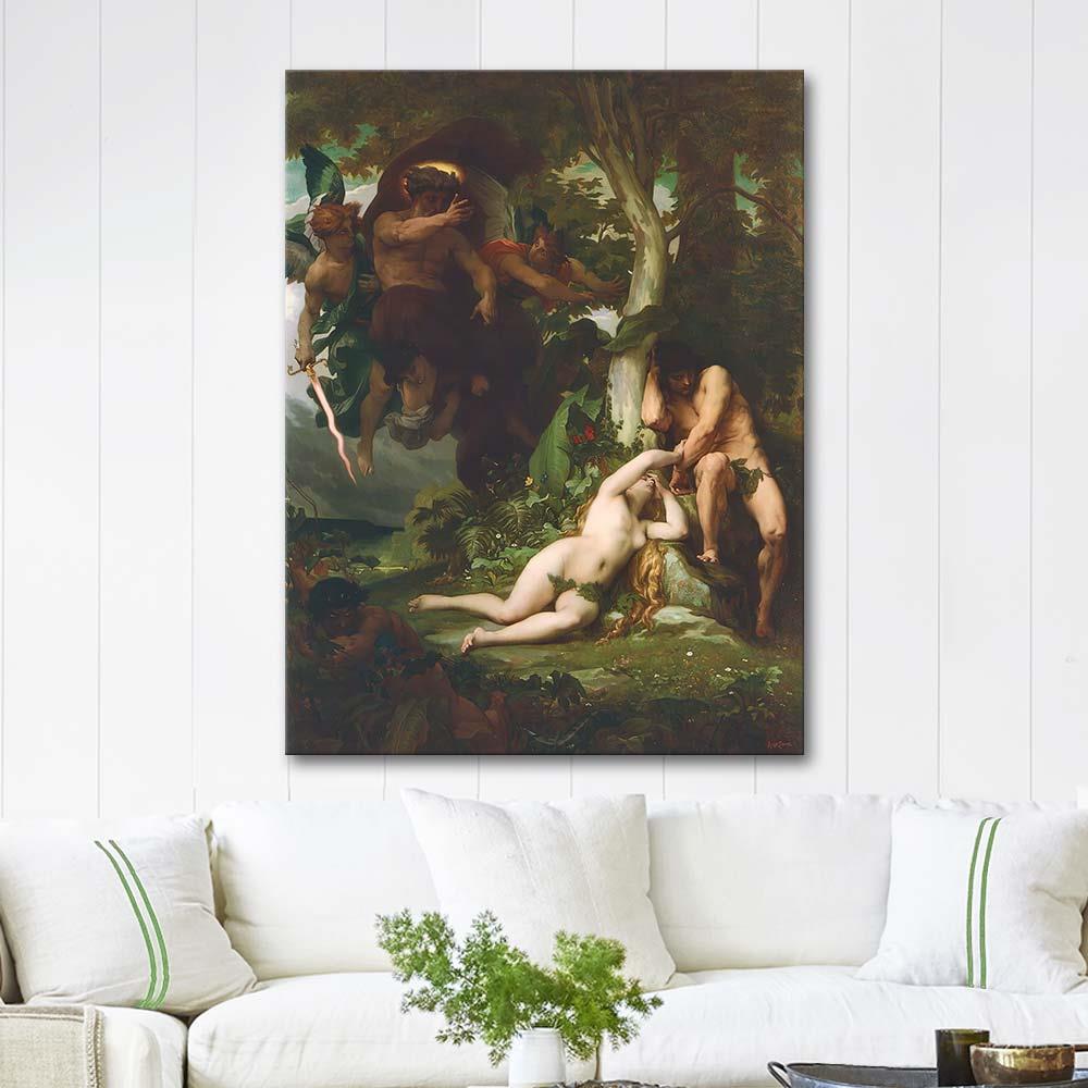 Alexandre Cabanel The Expulsion Of Adam And Eve Art Print