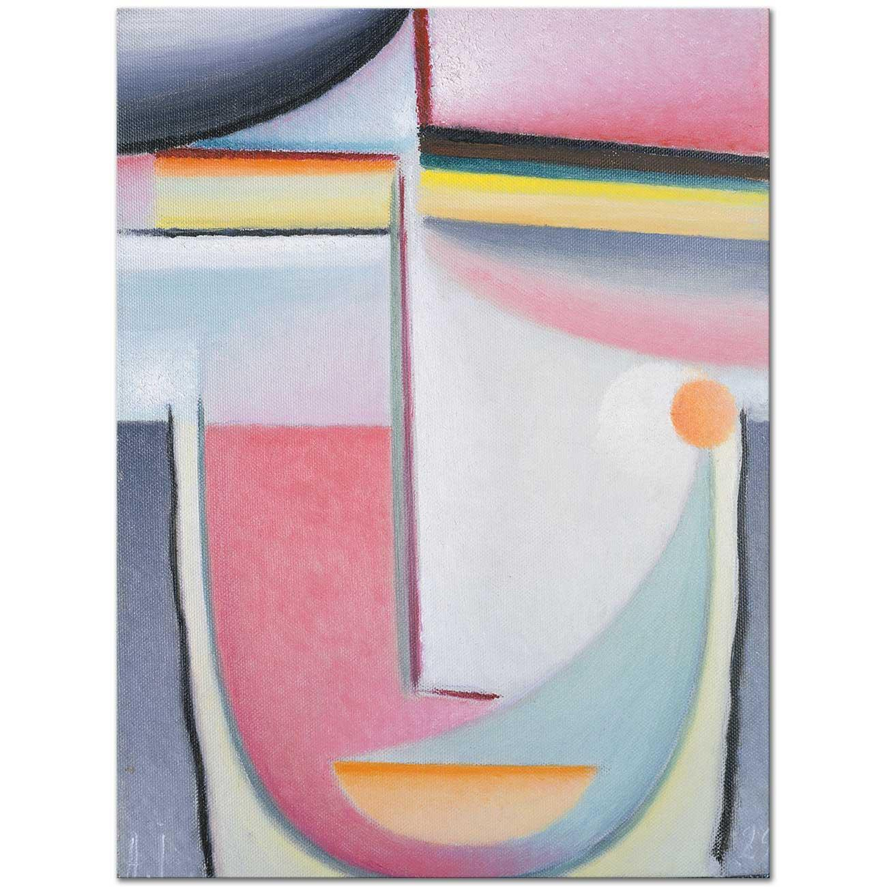 Alexej von Jawlensky Pembe Senfonide Soyut Kafa Kanvas Tablo