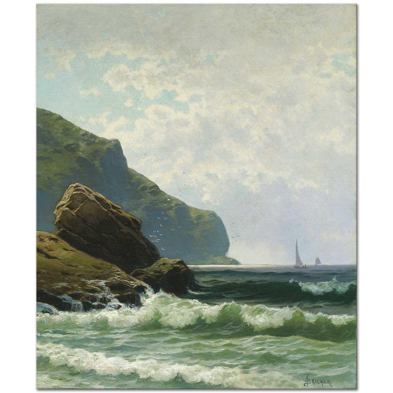 Alfred Thompson Bricher Coastal Scene Art Print