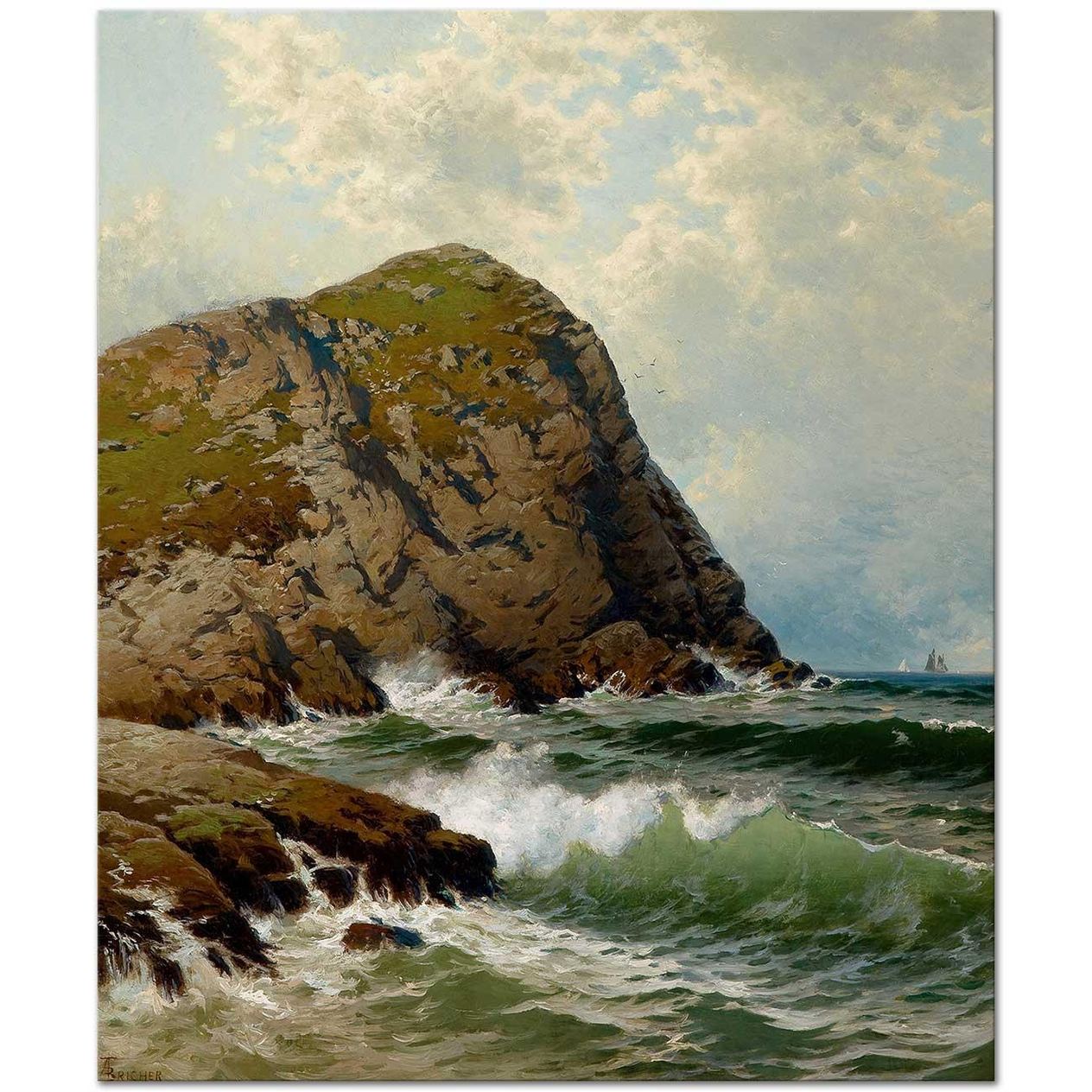 Alfred Thompson Bricher White Head Monhegan Art Print