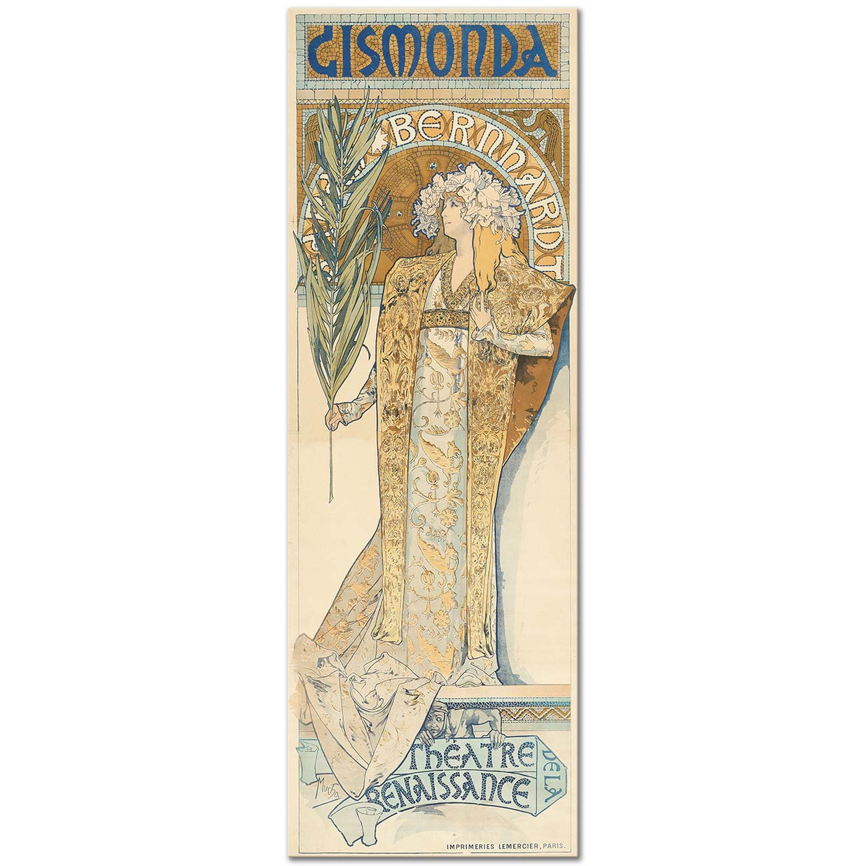 Alphonse Mucha Gismonda Kanvas Tablo
