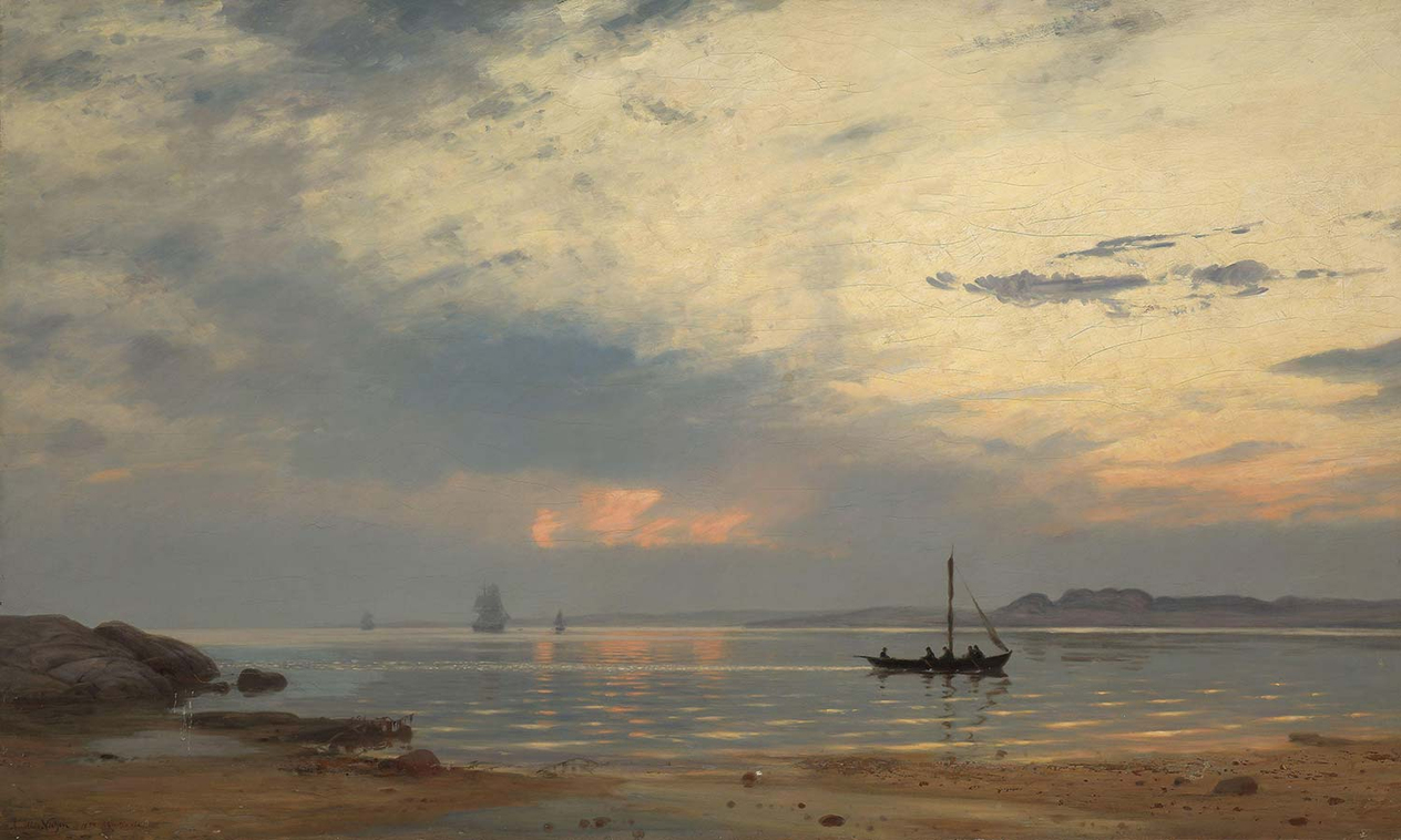 Amaldus Nielsen Evening at Hvaler Art Print