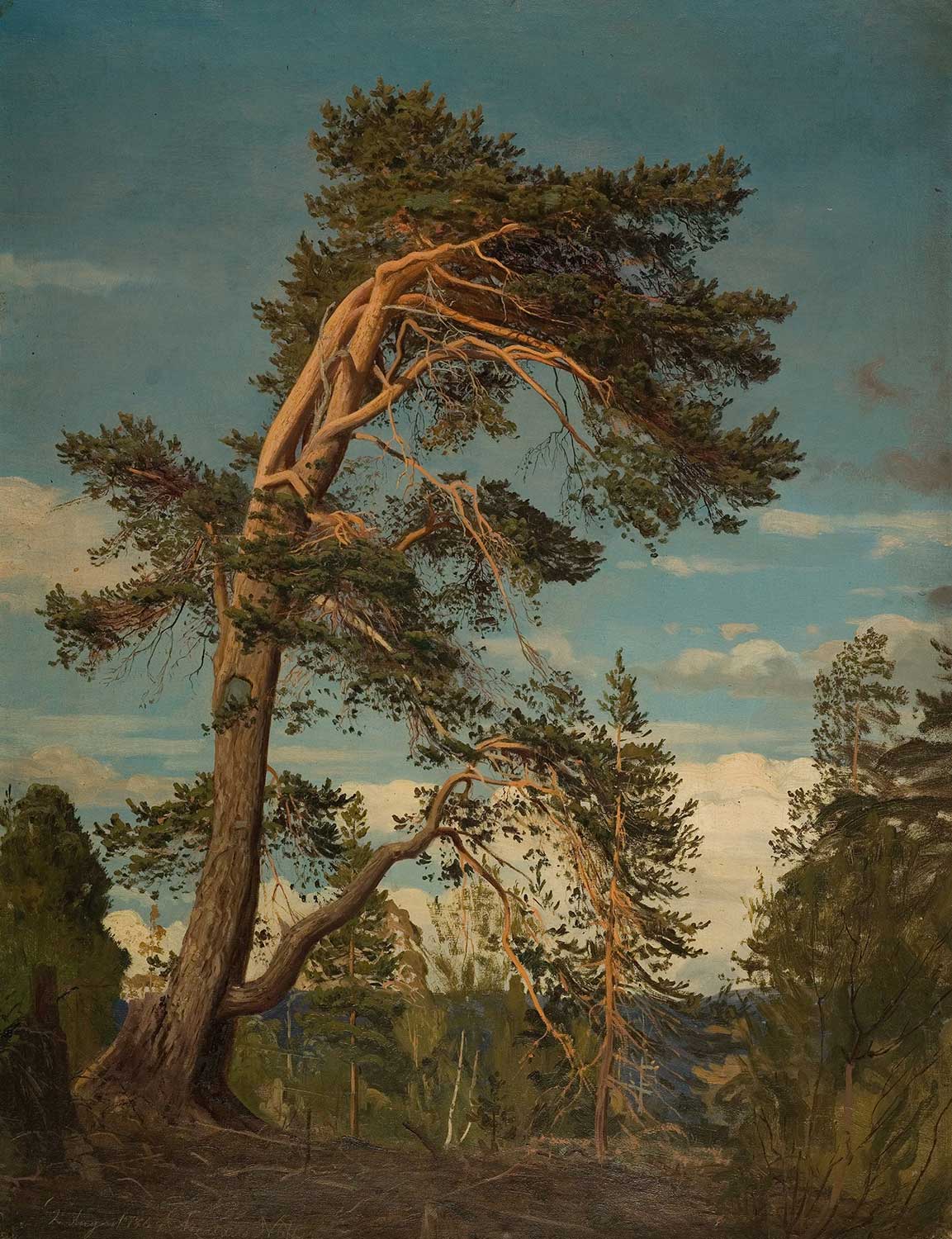 Amaldus Nielsen Gammel Furu øverst i Setesdal  Art Print