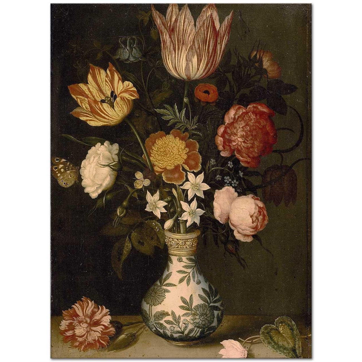 Ambrosius Bosschaert the Elder Still Life with Flowers in a Wan-li Vase Art Print
