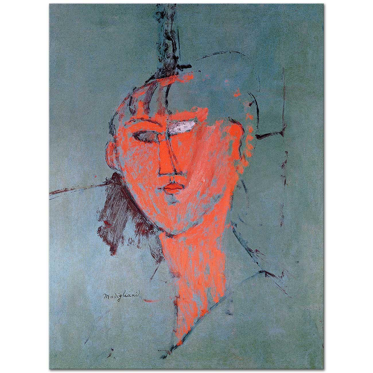 Amedeo Modigliani The Red Hair Art Print