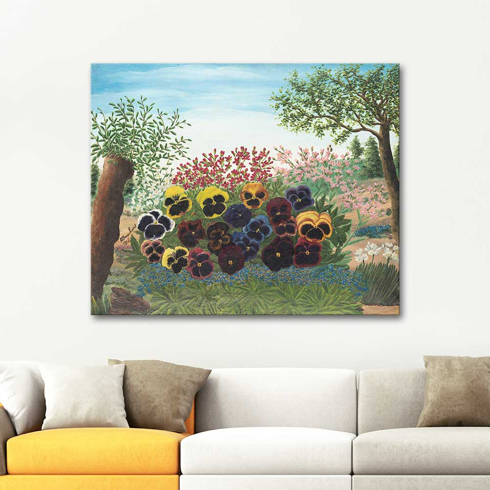 André Bauchant Garden with Penses and Wallflowers Art Print