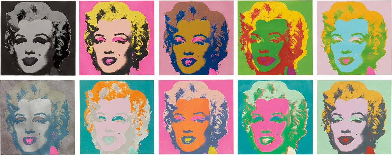 Andy Warhol Ten Marilyn Monroe Art Print