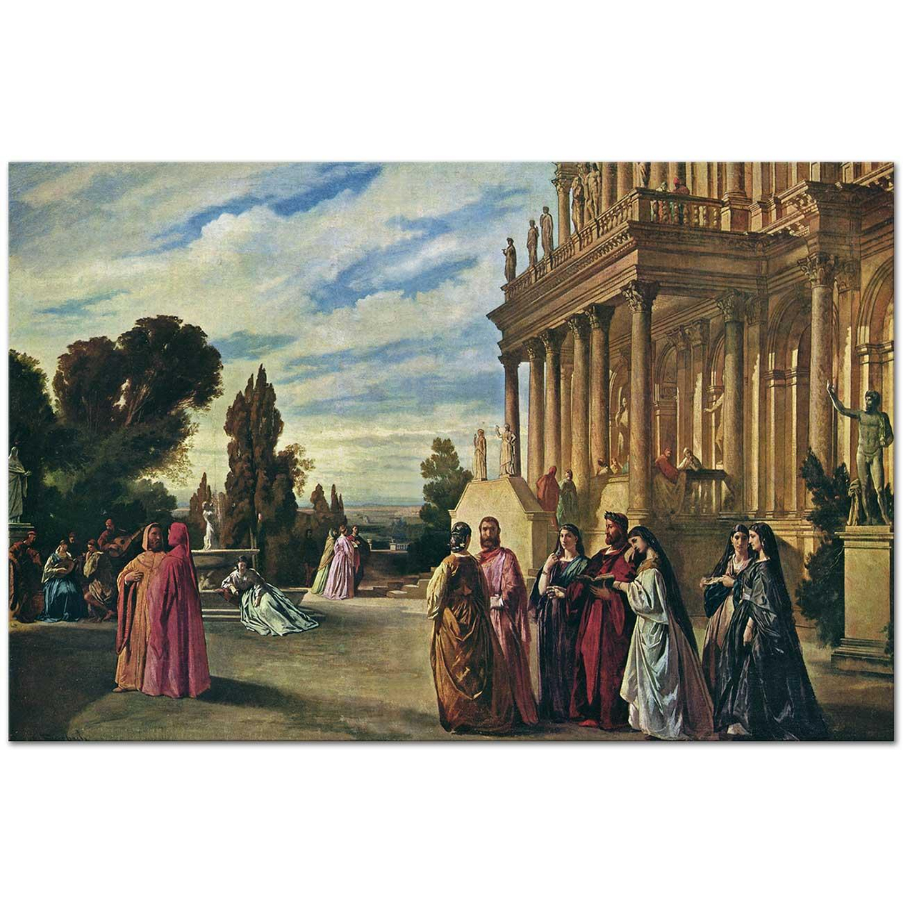 Anselm Feuerbach Ariost'un Bahçesi Kanvas Tablo