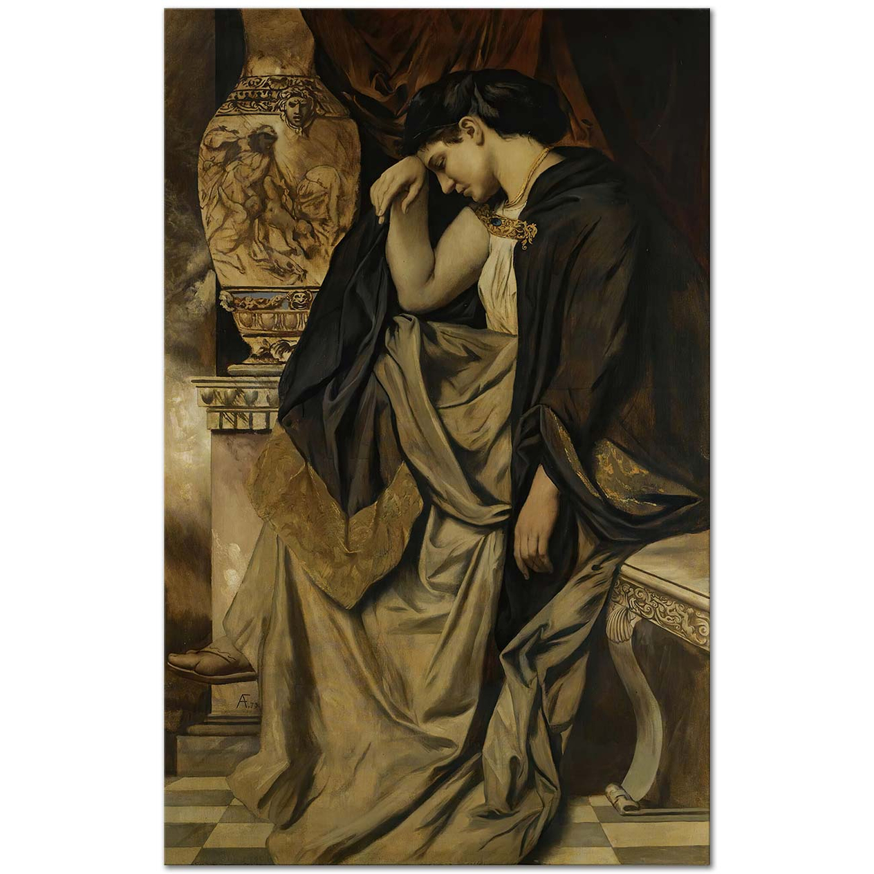 Anselm Feuerbach Medea an der Urne Art Print