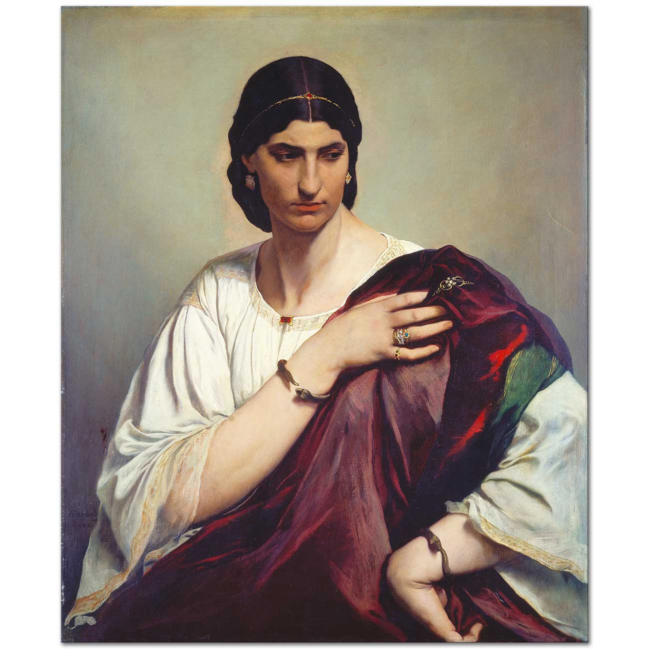 Anselm Feuerbach Roman Kadın Portresi Kanvas Tablo