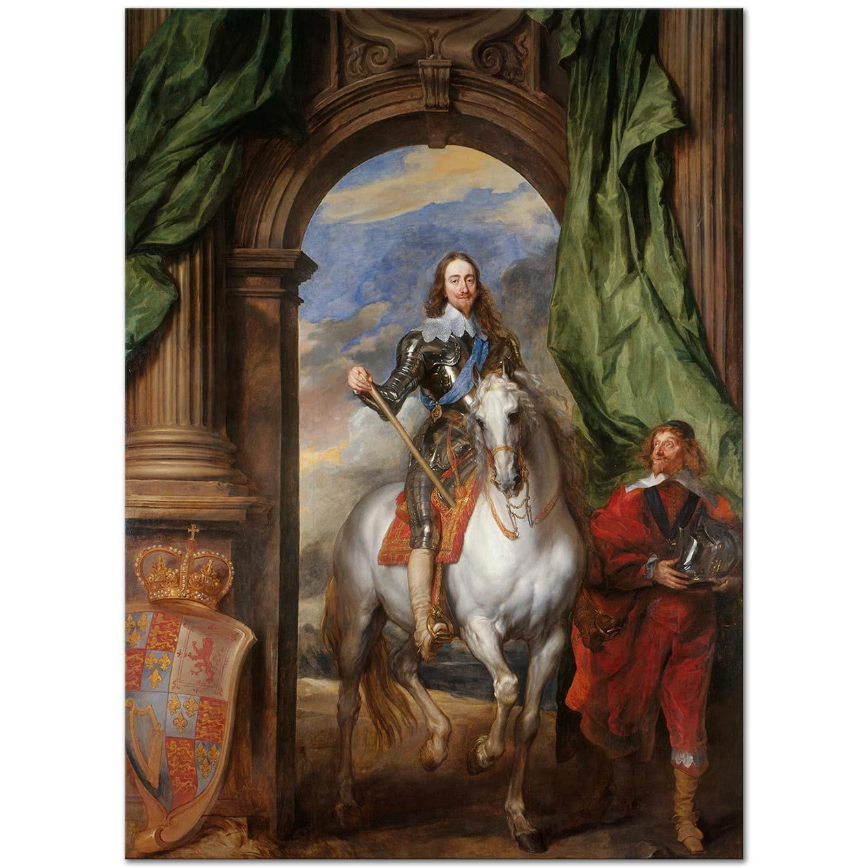 Anthony van Dyck Charles I with Saint Antoine Art Print