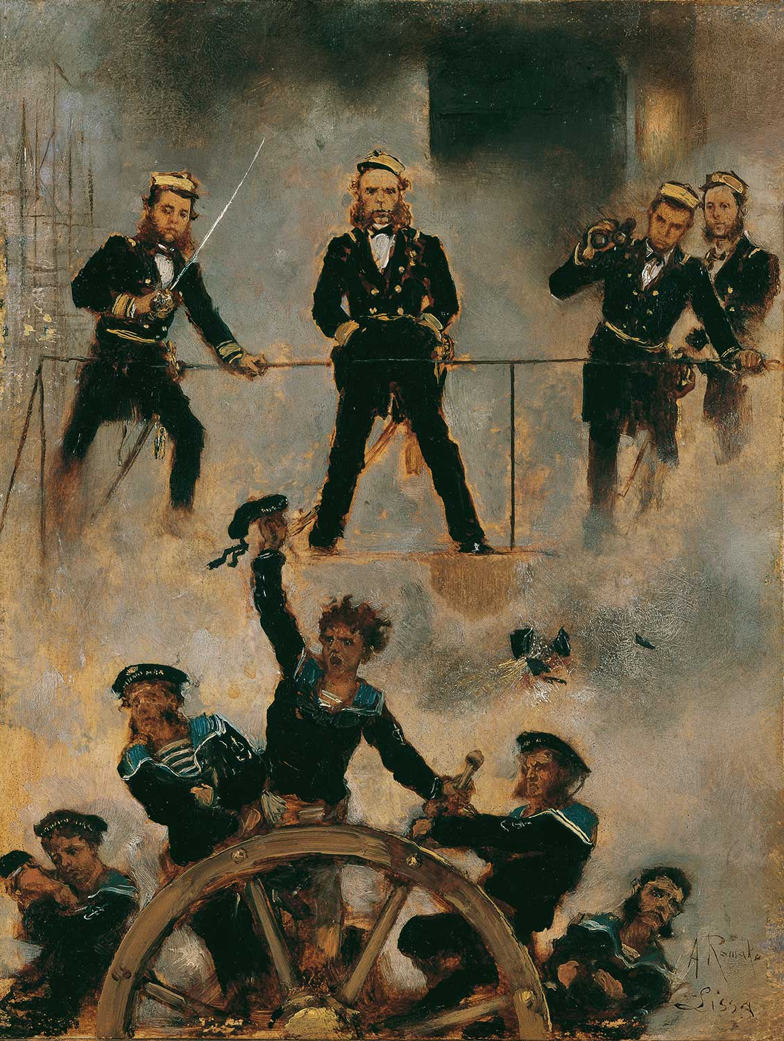 Anton Romako Admiral Tegetthoff in the Battle of Lissa II Art Print