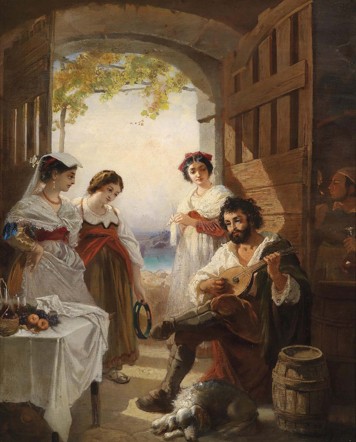 Anton Romako Neapolitanische Schenke Art Print