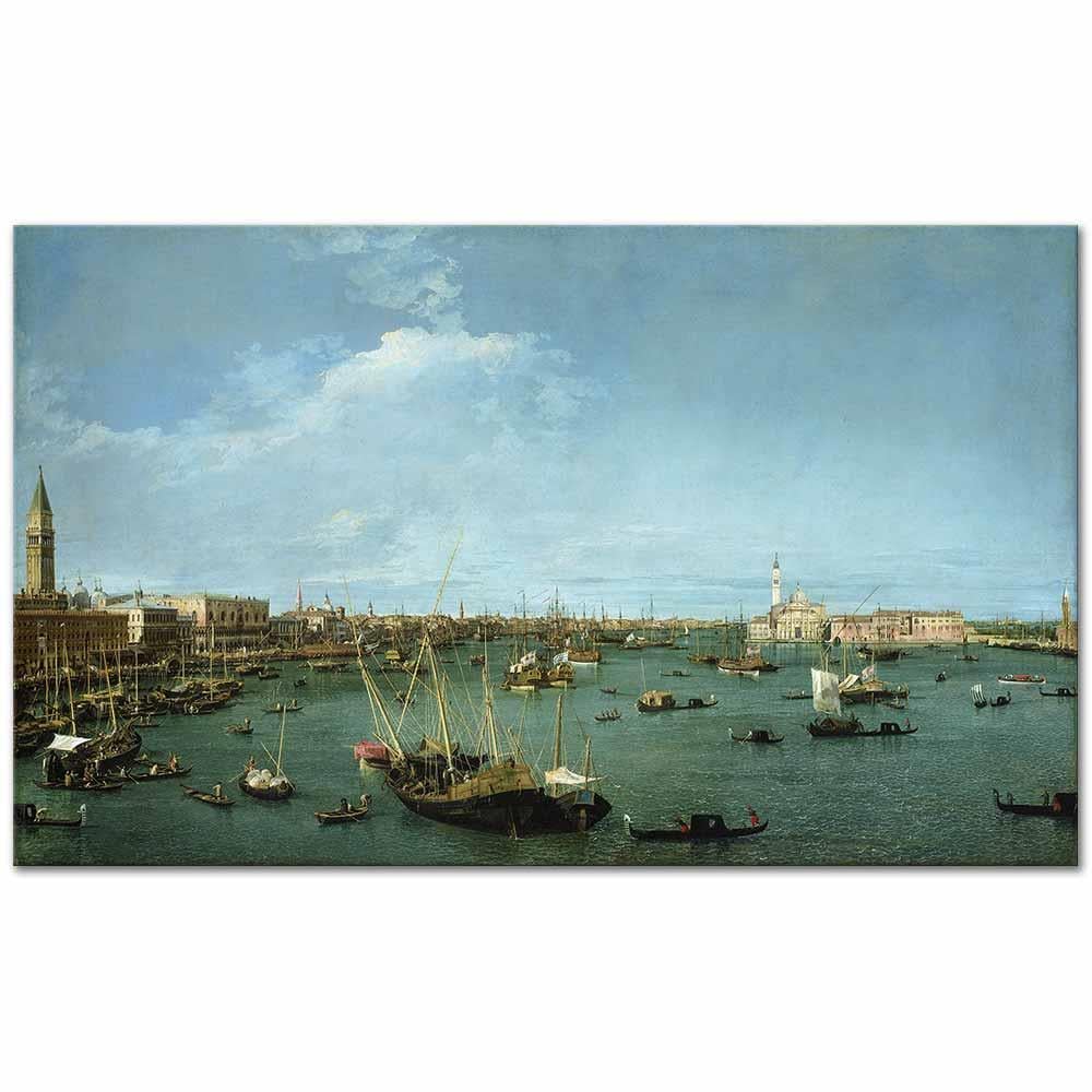Antonio Canaletto Bacino di San Marco, Venedik Kanvas Tablo