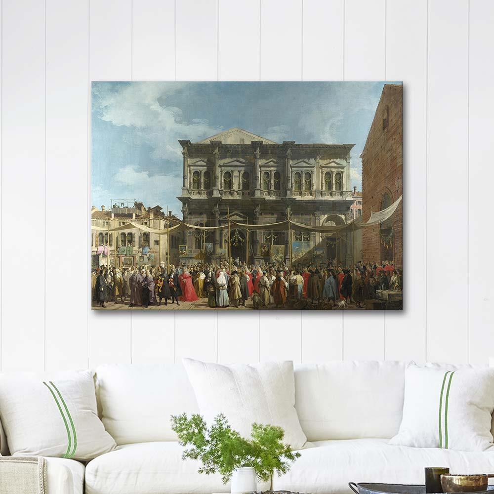Antonio Canaletto Venice, The Feast Day of Saint Roch Art Print