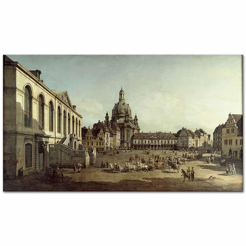 Antonio Canaletto Neumarkt Dresden Kanvas Tablo