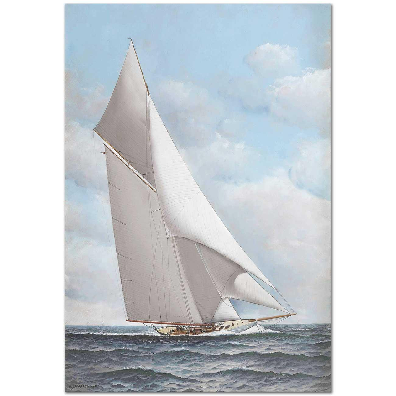 Antonio Jacobsen Reliance Yelkenlisi Kanvas Tablo