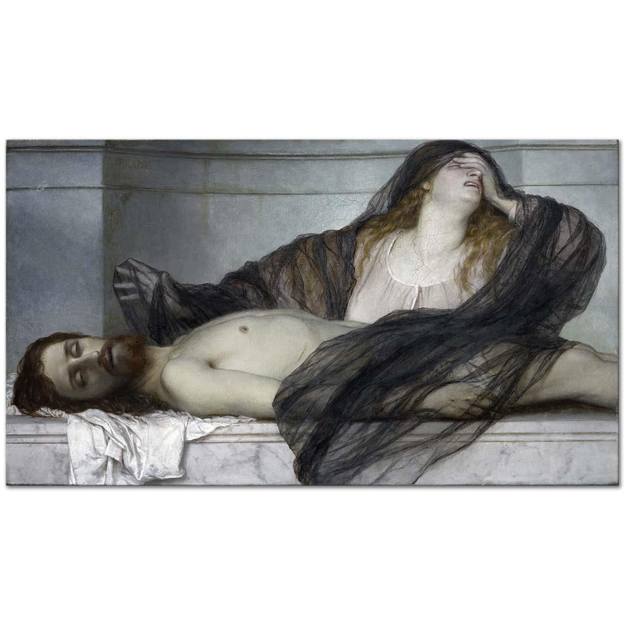 Arnold Böcklin Magdalene Grieving over the Body of Christ Art Print