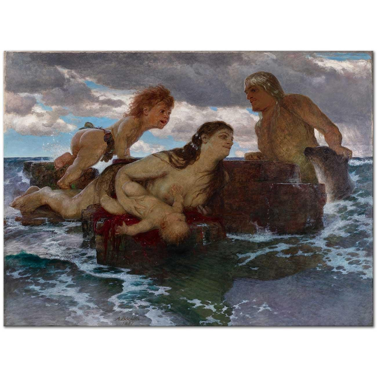 Arnold Böcklin Deniz İdili Kanvas Tablo