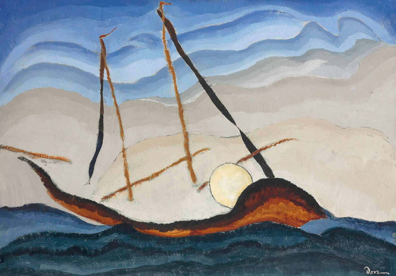 Arthur Dove Tekne Girişi Geçerken Kanvas Tablo