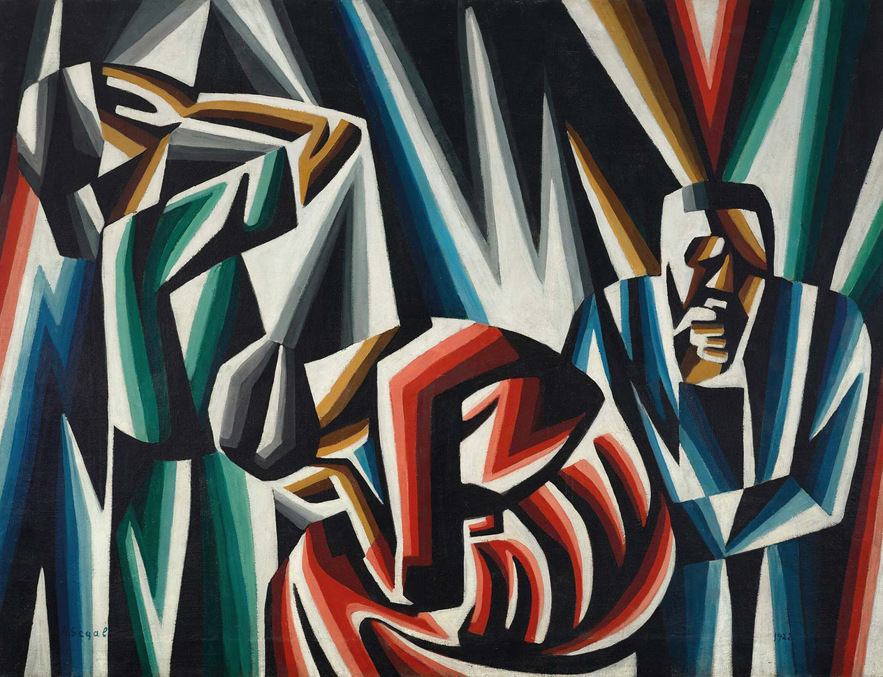 Arthur Segal Drei Figuren Art Print