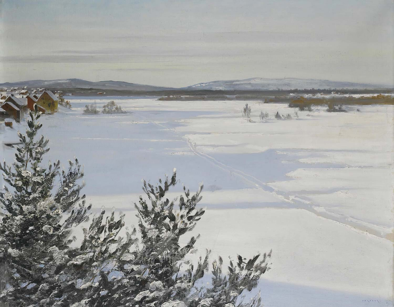 August Hagborg Snowy Landscape Art Print