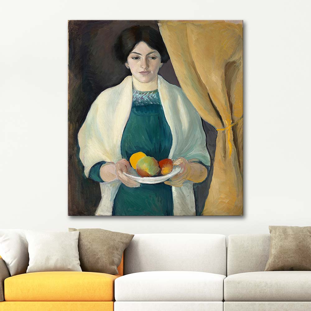August Macke Portrait with Apples Art Print