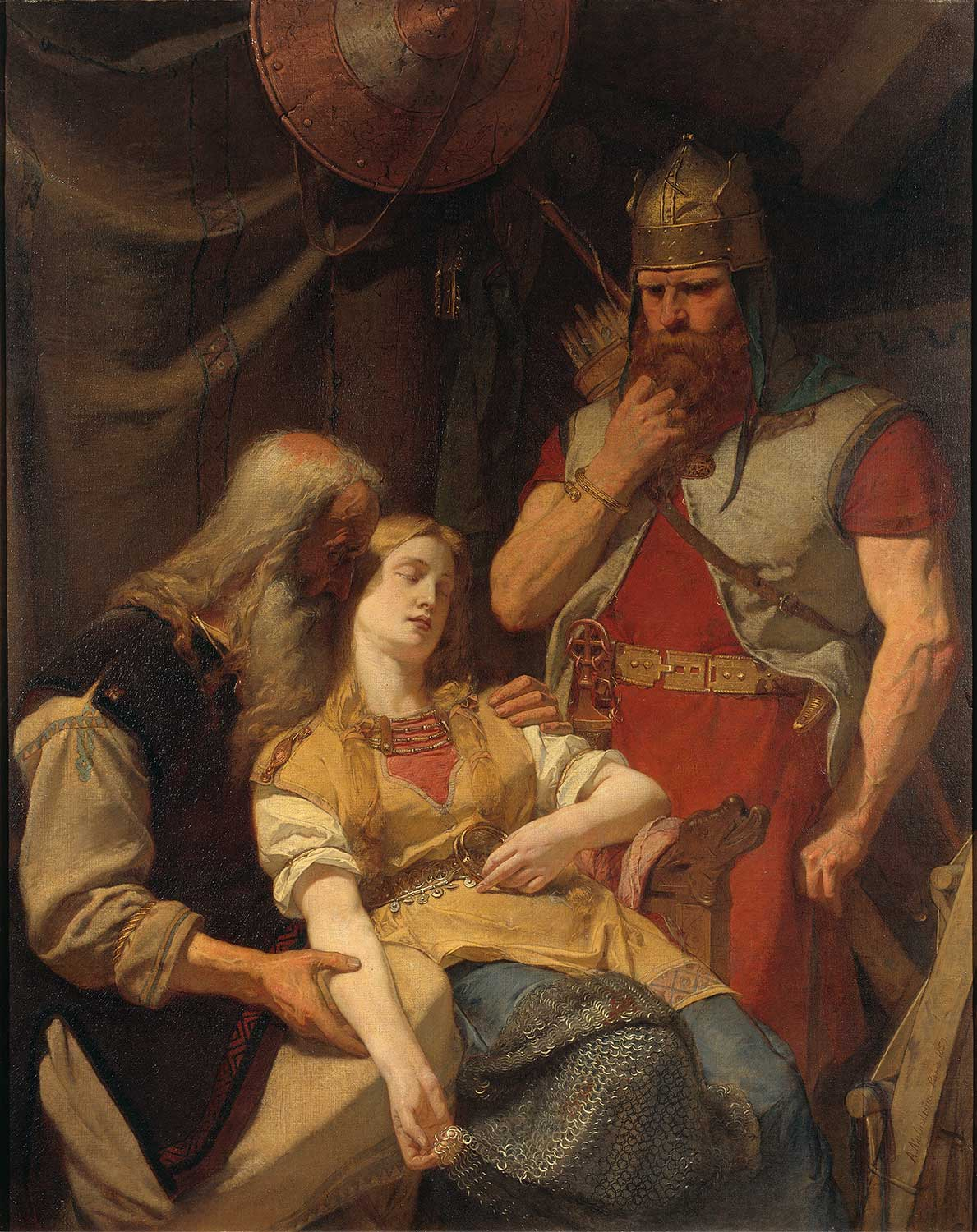 August Malmström Ingeborg Receiving News of Hjalmar's Death from Orvar Odd Art Print