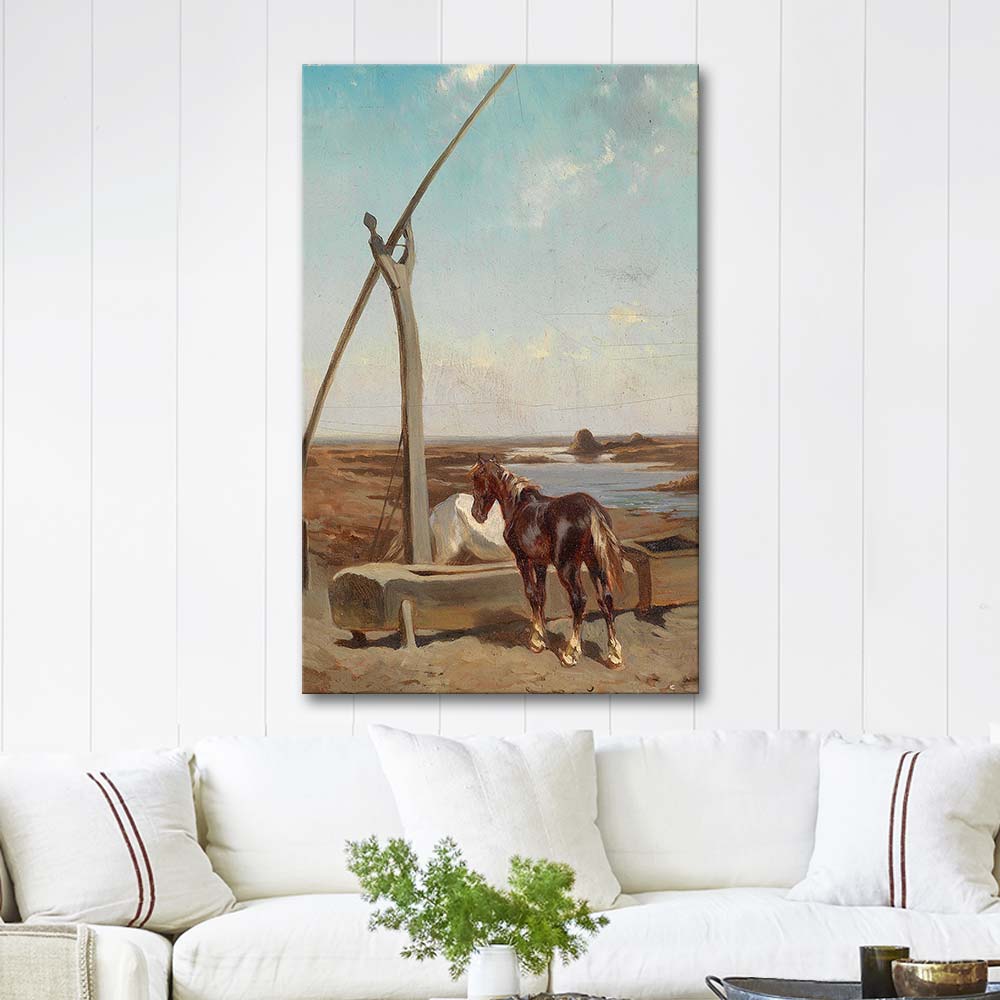 August von Pettenkofen Motiv aus der Puszta Art Print