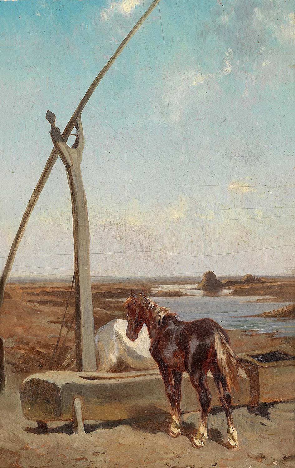 August von Pettenkofen Motiv aus der Puszta Art Print