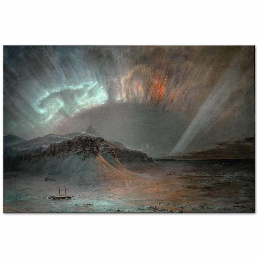 Frederic Edwin Church Kuzey Işıkları Kanvas Tablo