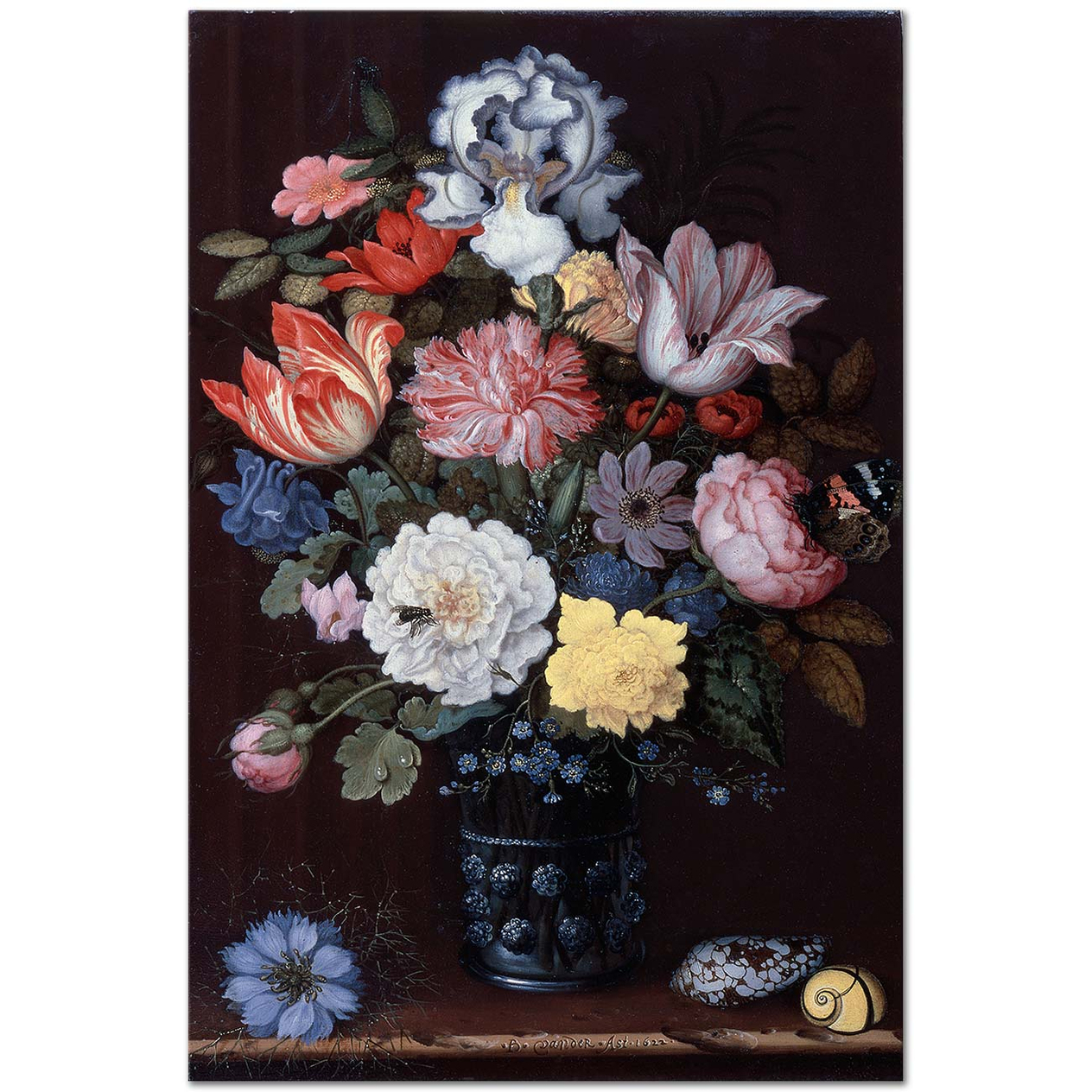 Balthasar van der Ast Floral Still Life with Shells Art Print