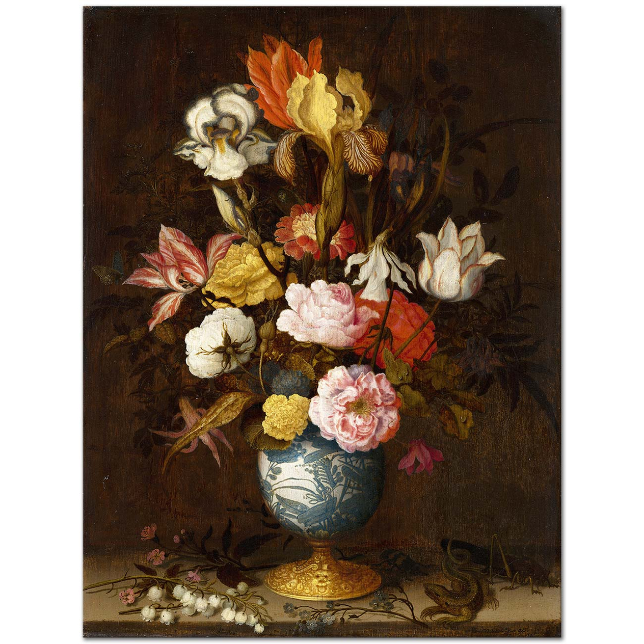 Balthasar van der Ast Flowers in a Wan-Li Vase Art Print