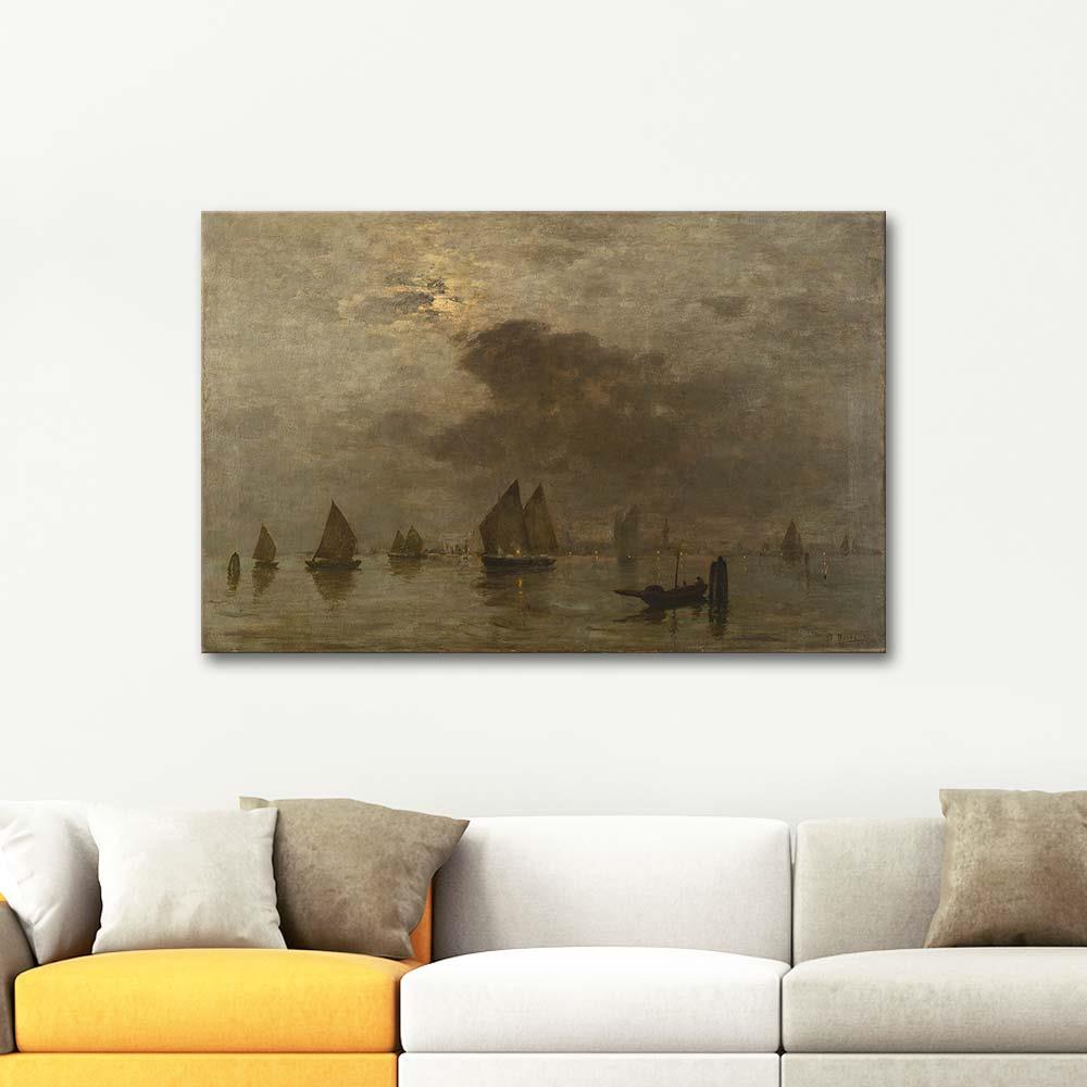 Bartolomeo Bezzi Evening in Venice Art Print