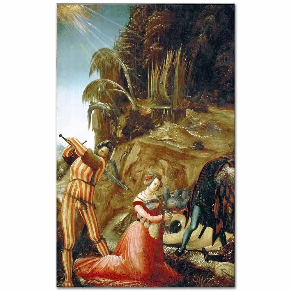 Albrecht Altdorfer Azize Katerina'nın Katli Kanvas Tablo
