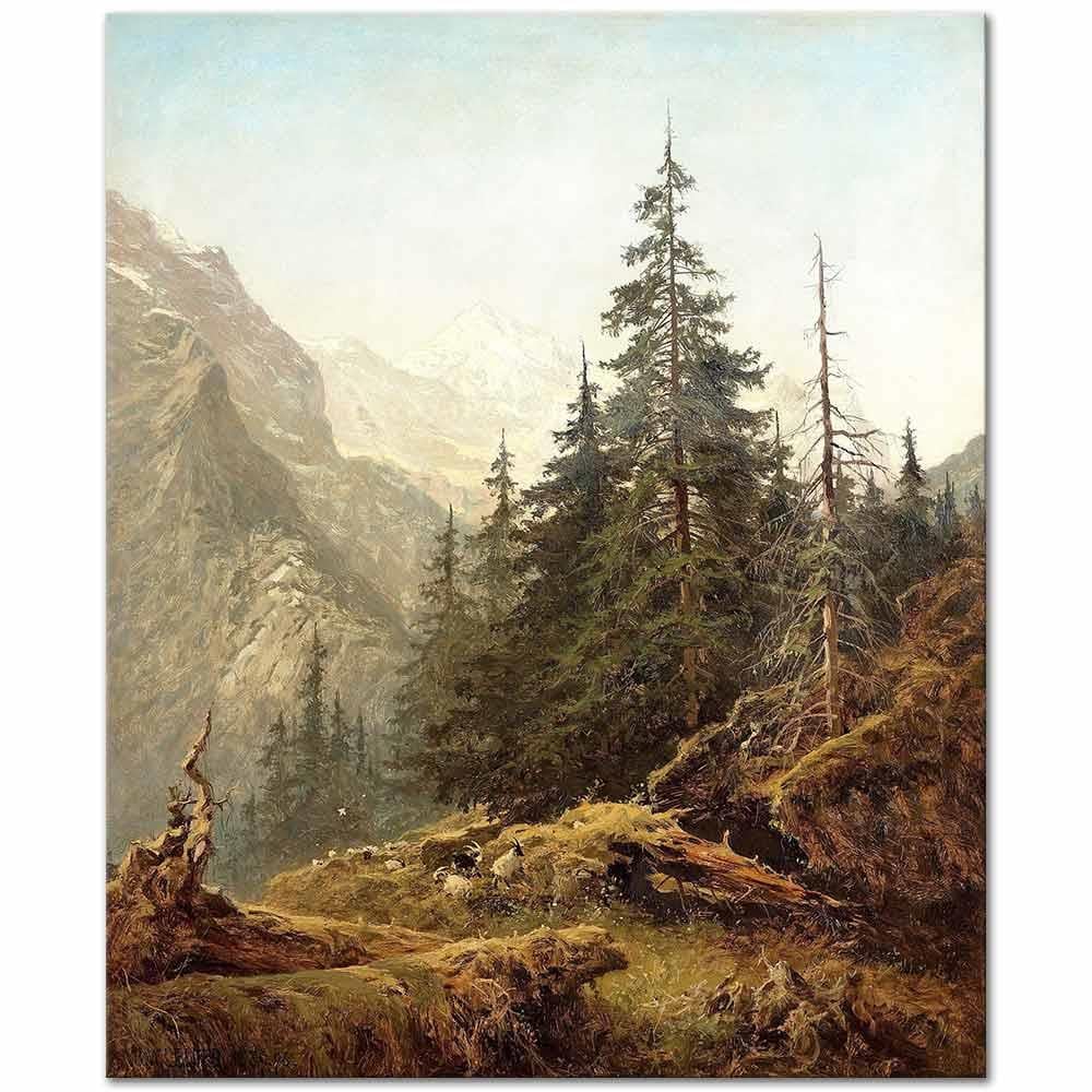 Morning on the Mountains by Benjamin Williams Leader