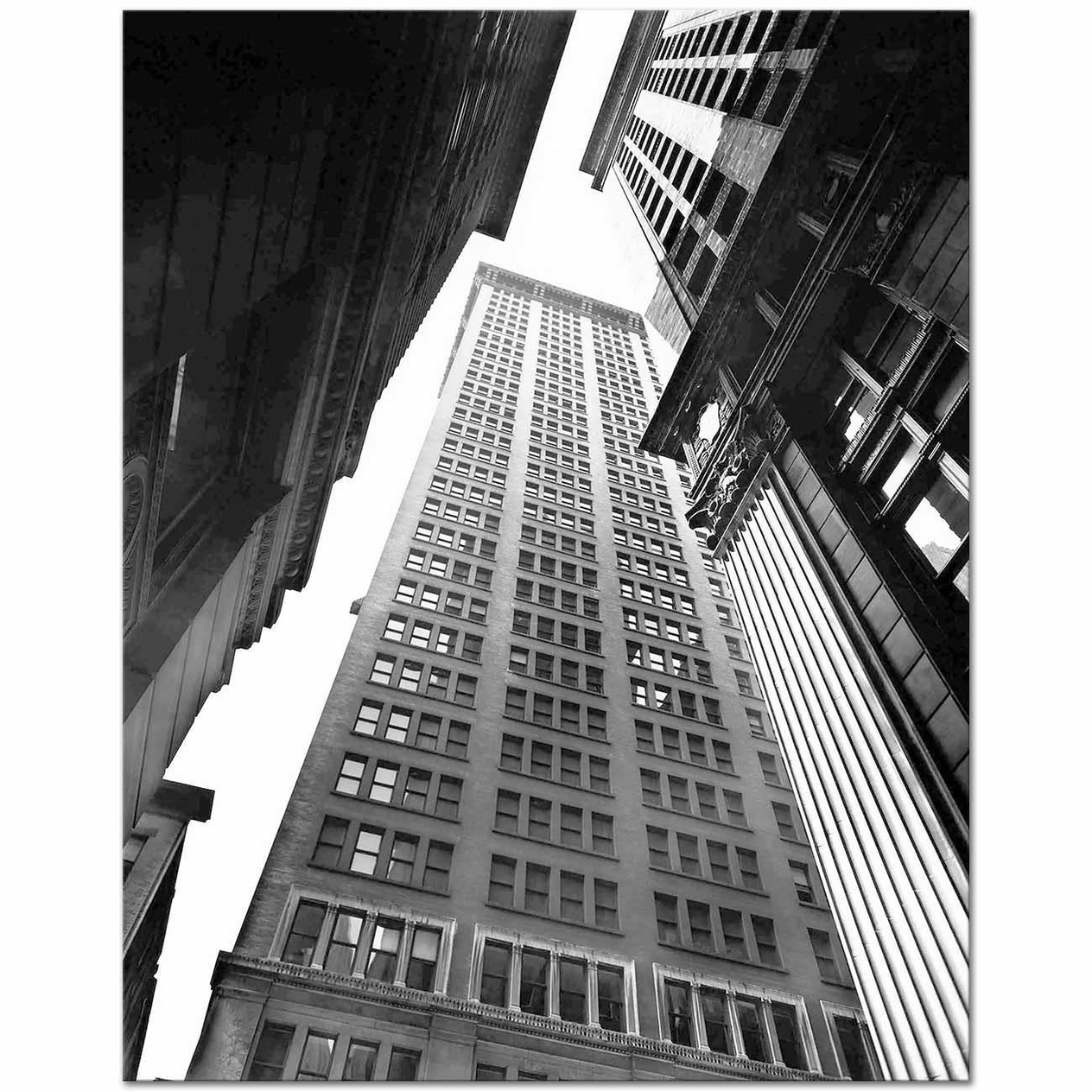 Berenice Abbott Broadway ve Borsa Kanyonu Kanvas Tablo
