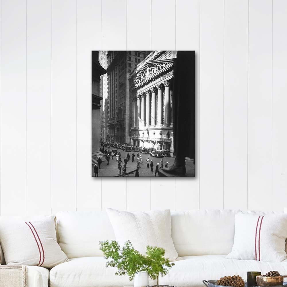 Berenice Abbott New York Borsası Kanvas Tablo