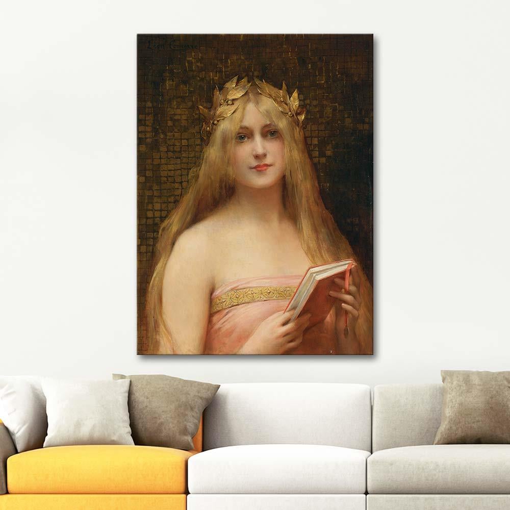 Blond Woman with Book by Leon Francois Comerre as Art Print