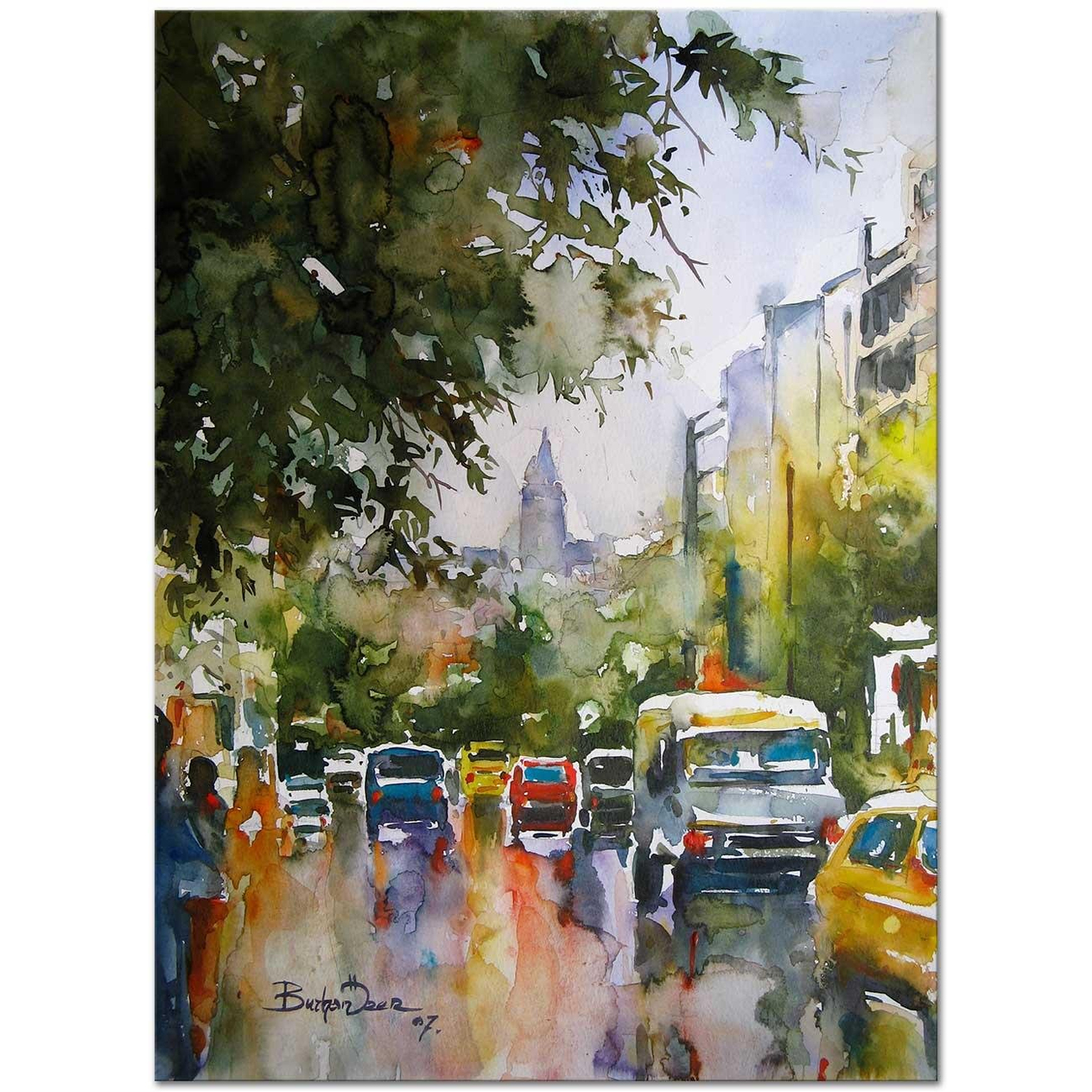 Burhan Özer Beyoğlu İstanbul Kanvas Tablo