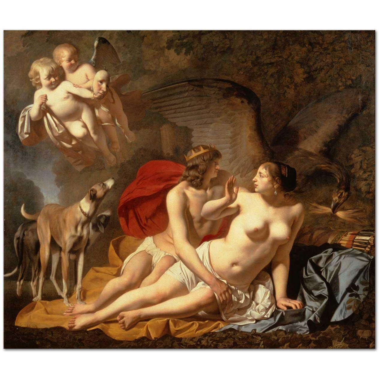 Caesar van Everdingen Jüpiter ve Callisto Kanvas Tablo