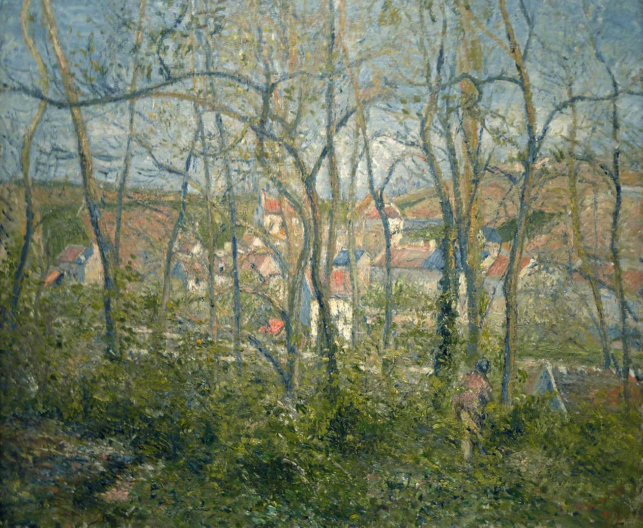 Camille Pissarro Ağaçlı Manzara, Pontoise Kanvas Tablo