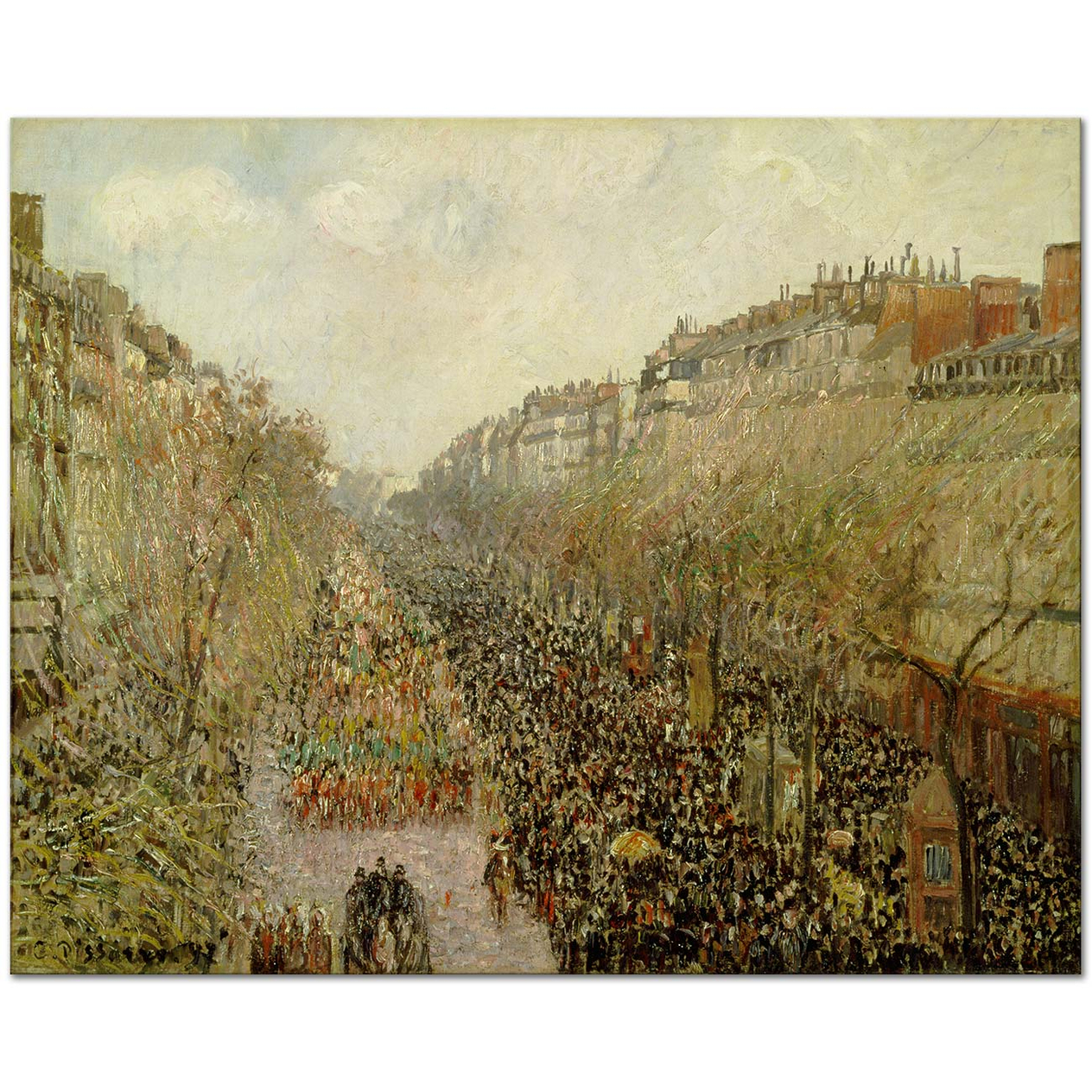 Camille Pissarro Boulevard Montmartre Mardi Gras Art Print