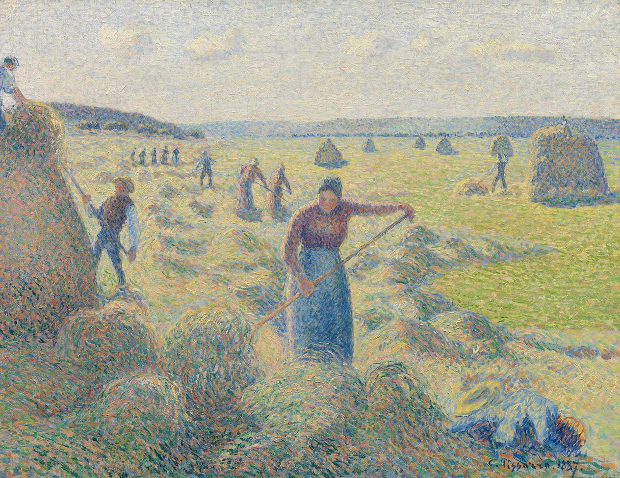 Camille Pissarro Haymaking Eragny Art Print