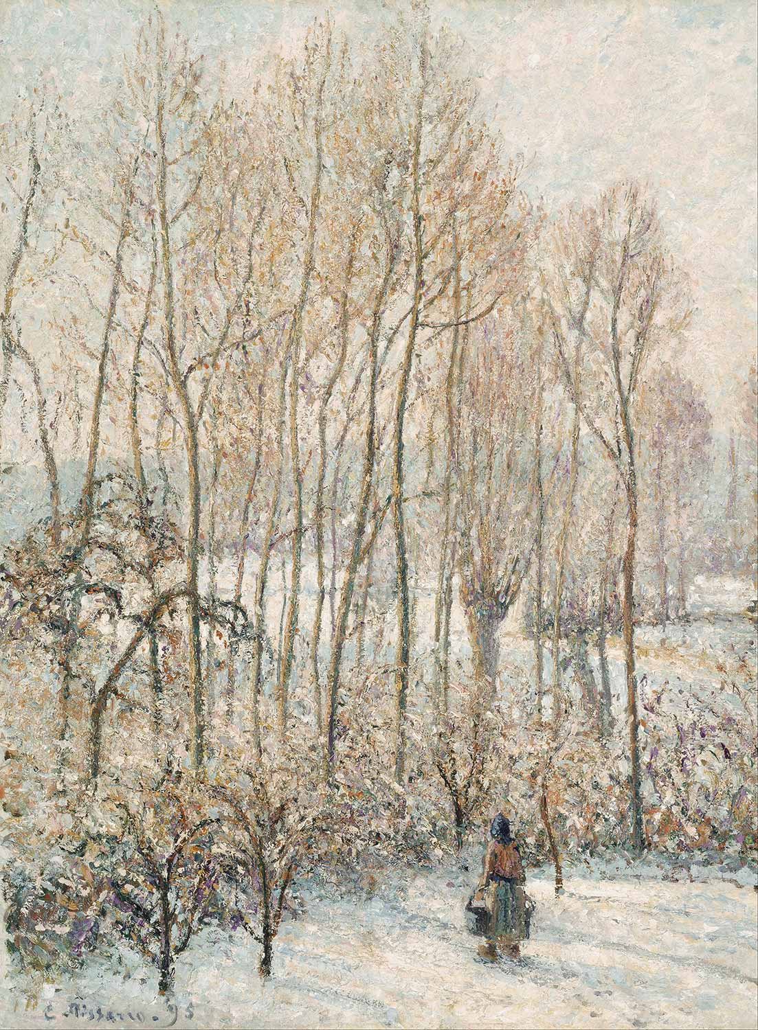 Camille Pissarro Morning Sunlight on the Snow, Eragny-sur-Epte Art Print