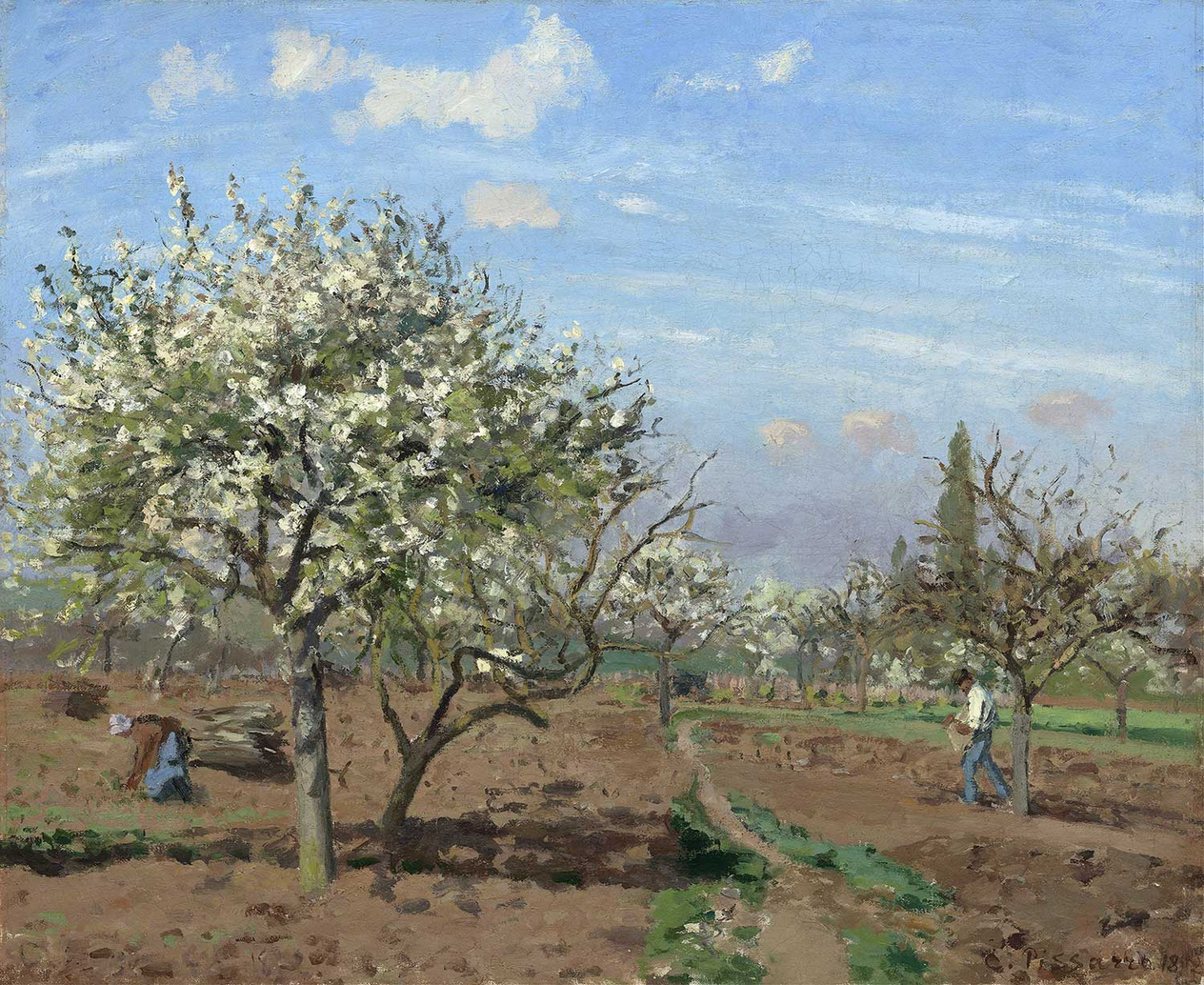 Camille Pissarro Orchard in Bloom, Louveciennes Art Print