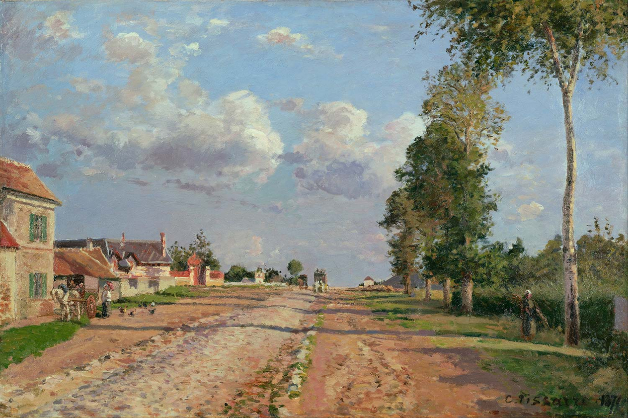 Camille Pissarro Route de Versailles, Rocquencourt Art Print