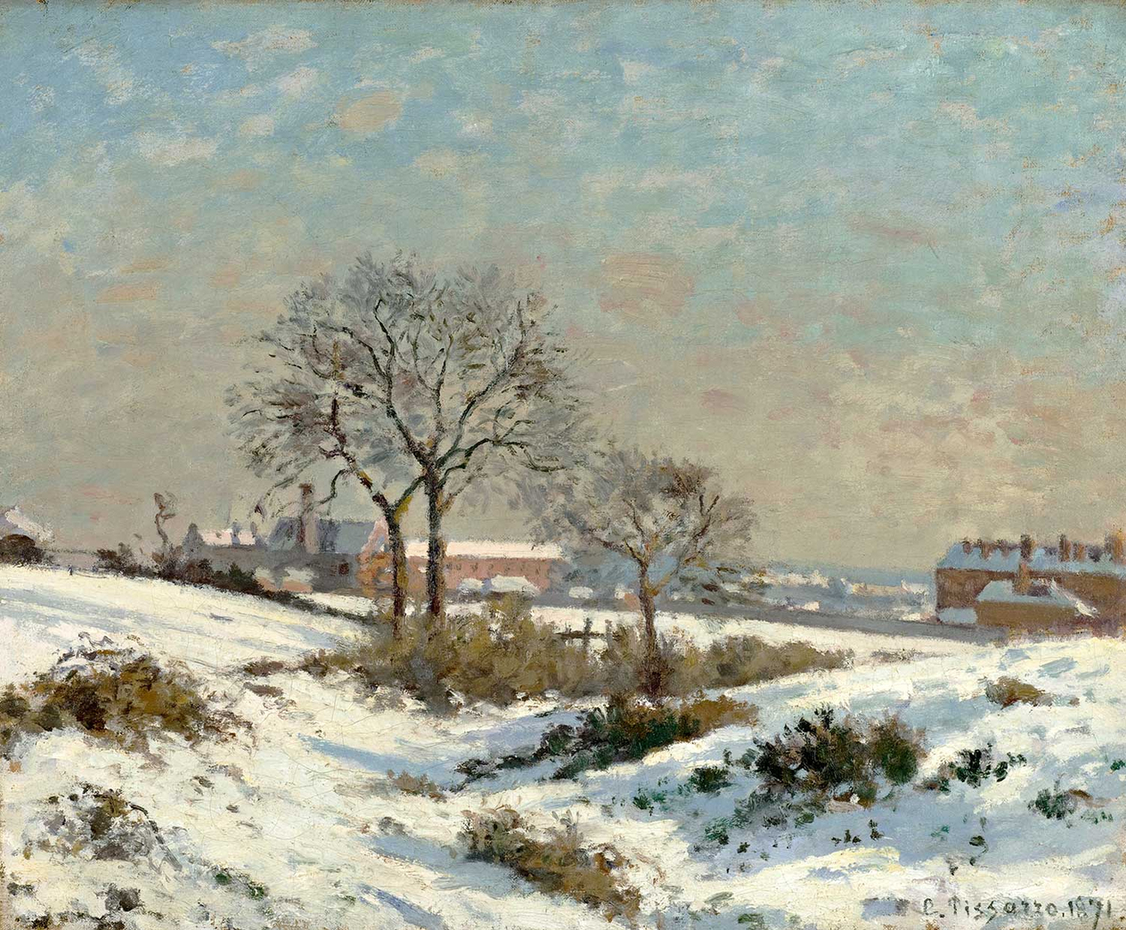 Camille Pissarro Snowy Landscape at South Norwood Art Print